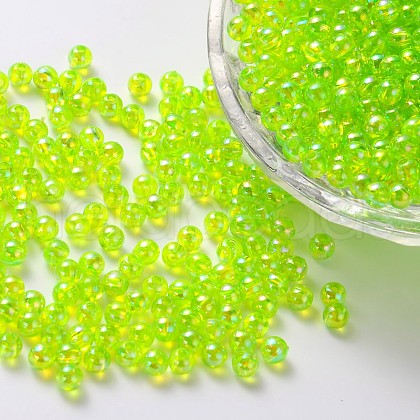 Eco-Friendly Transparent Acrylic Beads PL731-4-1