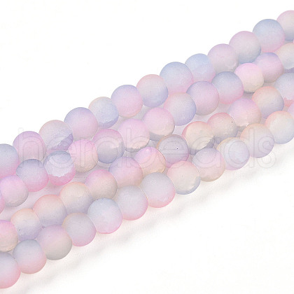 Crackle Glass Beads Strands GLAA-N009-4mm-04-1