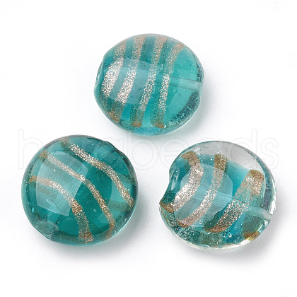 Handmade Gold Sand Lampwork Beads X-LAMP-S188-09C-1