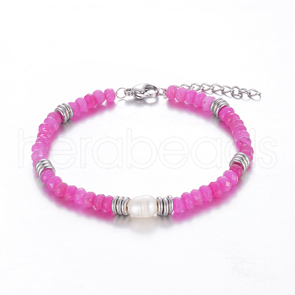 Natural Chalcedony Beaded Bracelets for Women CG6931-11-1