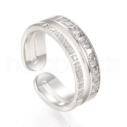 304 Stainless Steel Cuff Rings RJEW-H129-01P-1
