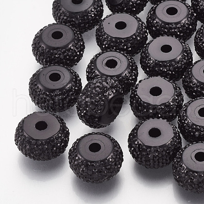 Resin Rhinestone Beads RESI-T020-01B-01-1