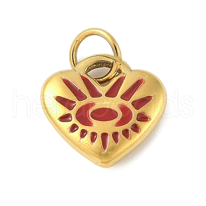 304 Stainless Steel Enamel Charms STAS-M120-06B-G-1