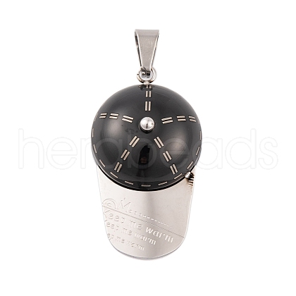304 Stainless Steel Pendants STAS-K283-09EB-1