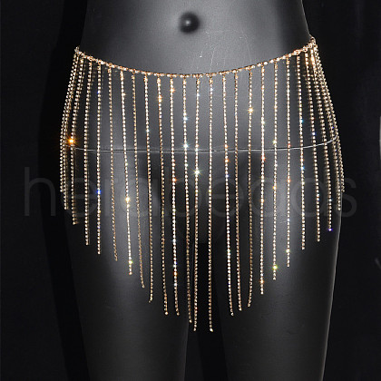 Full Crystal Rhinestone Tassel Skirt Body Chains WGA3B2D-20-1