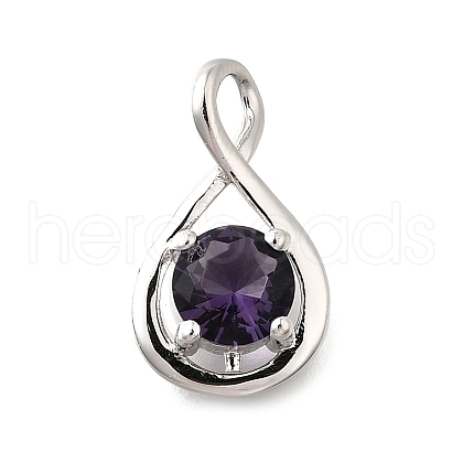 925 Sterling Silver Pave Cubic Zirconia Pendants STER-V001-03P-06-1