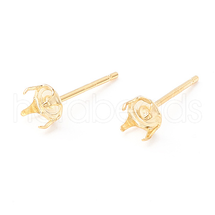 925 Sterling Silver Post Stud Earring Settings STER-P047-06B-G-1