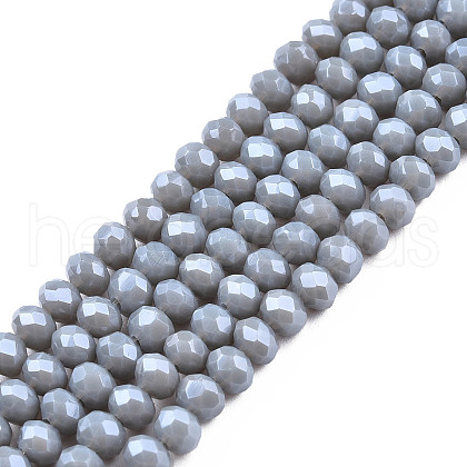 Electroplate Glass Beads Strands EGLA-A034-P4mm-A16-1
