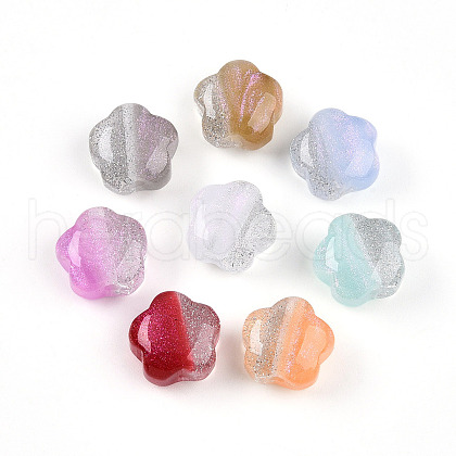 Two Tone Transparent Resin Beads RESI-N042-02A-1