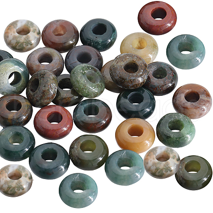 SOFPLATE 30Pcs Natural Indian Agate European Beads G-SP0001-01A-01-1