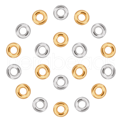 DICOSMETIC 20Pcs 2 Colors 304 Stainless Steel Beads STAS-DC0002-01-1