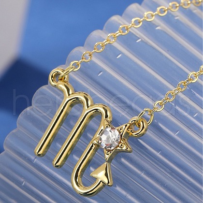 Alloy Crystal Rhinestone Constellation Pendant Necklaces for Women Men WG0456D-14-1