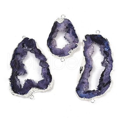 Dyed Natural Druzy Agate links G-R012-05S-02-1