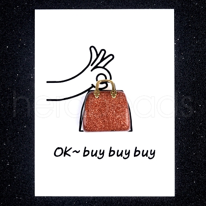 Synthetic Goldstone Handbag Display Decorations PW-WG140F5-25-1