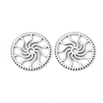 Steampunk Theme Tibetan Style Alloy Gear Cog Pendants TIBEB-19598-AS-NR-1