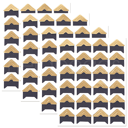 Retro Hot Stamping Paper Photo Corner Self-Adhesive Stickers AJEW-WH20007-25B-1