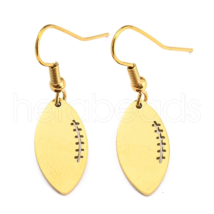 Vacuum Plating 304 Stainless Steel Dangle Earrings EJEW-B032-01G-1