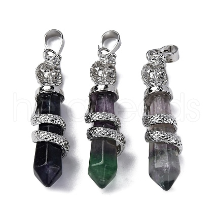 Natural Fluorite Pendants G-A241-01P-06-1