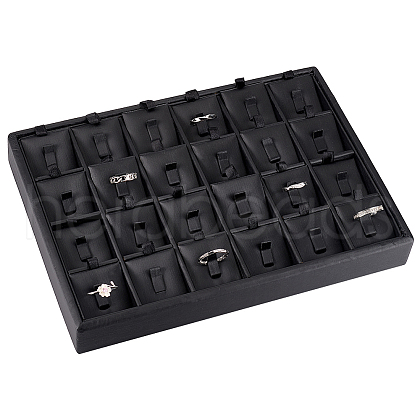   1Pc 24-Compartment Wooden Rings Presentation Boxes RDIS-PH0001-007-1
