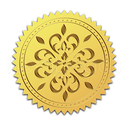 Self Adhesive Gold Foil Embossed Stickers DIY-WH0211-333-1