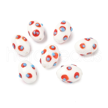 Handmade Lampwork Bumpy Beads LAMP-U004-04A-1