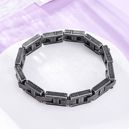 201 Stainless Steel Panther  Chain Bracelets BJEW-B078-161AS-1