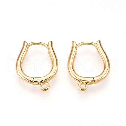 Brass Hoop Earring Finding KK-N261-57G-1
