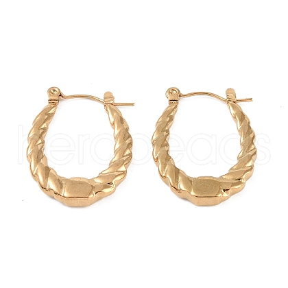 304 Stainless Steel Hoop Earrings EJEW-K278-19B-G-1