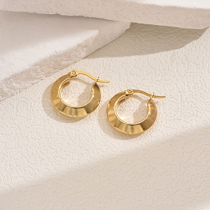 Vintage Stainless Steel Hoop Earrings YA0718-2-1
