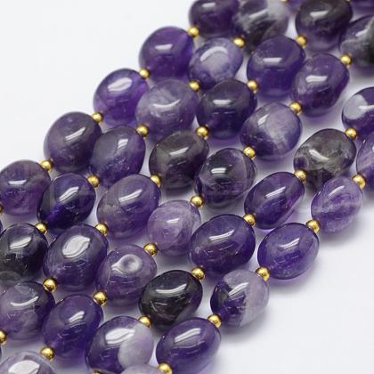 Natural Amethyst Beads Strands G-P322-44-1