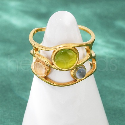 304 Stainless Steel Cuff Rings RJEW-S629-03G-1