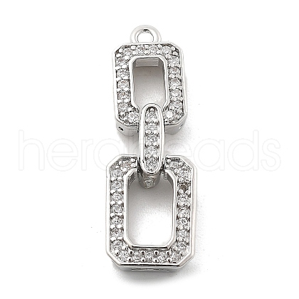 Brass Micro Pave Cubic Zirconia Pendant KK-L228-16P-1