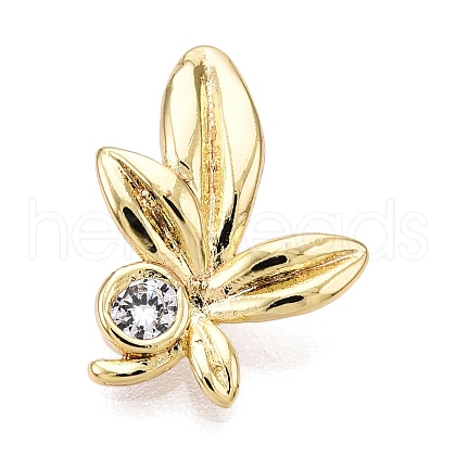 Brass Micro Pave Cubic Zirconia Pendants KK-T070-47G-1