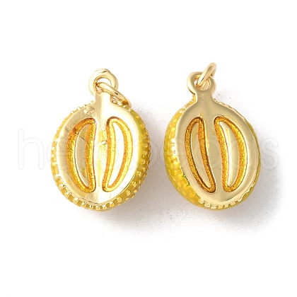 Brass Enamel Pendants KK-A252-38G-06-1