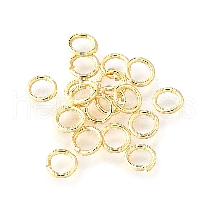 Brass Open Jump Rings KK-V007-004G-08-1