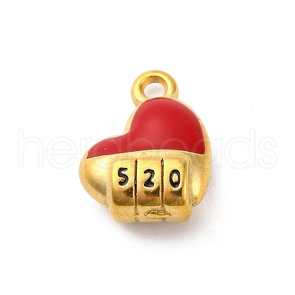 304 Stainless Steel Enamel Pendants STAS-B085-25G-1