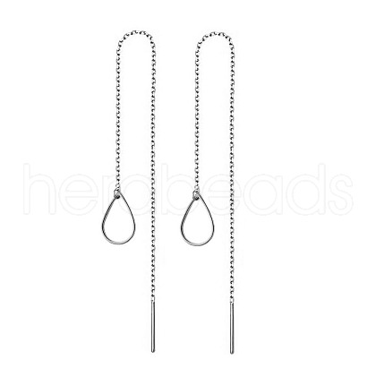 Stainless Steel Ear Thread for Women FIND-PW0024-38B-1