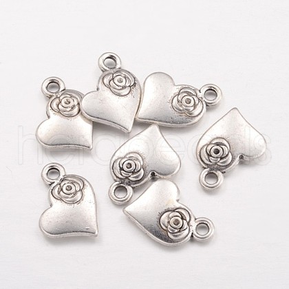 Tibetan Style Alloy Charms Pendants TIBEP-A124433-AS-FF-1