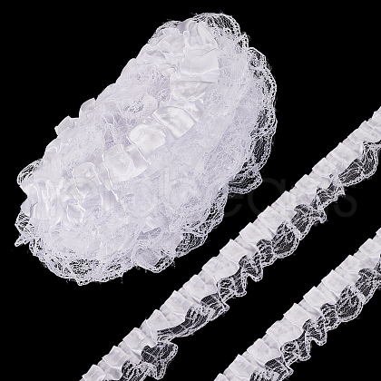 Fingerinspire 7.7~8M Stain Flower Lace Ribbon OCOR-FG0002-35A-1
