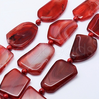 Natural Agate Beads Strands G-E438-01-1