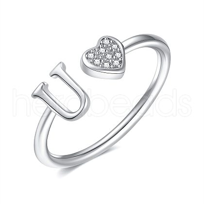 Adjustable Brass Rhinestone Cuff Rings for Women FS-WGEAD33-21-1