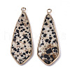 Natural Dalmatian Jasper Pendants G-S359-108C-2