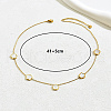 Elegant Stainless Steel Pave Shell Flower Link Chain Necklaces for Women LG8560-1-4