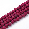 Synthetic Lava Rock Beads Strands G-S247-8mm-M-1-2