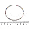 Brass Open Cuff Bangles for Women BJEW-G736-12P-03-3