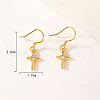 Cross Brass Dangle Earrings VT2917-4