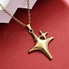 Sparkle Star 304 Stainless Steel Pendant Necklaces NJEW-M096-29G-4
