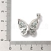 Rack Plating Brass & Cubic Zirconia Pendants KK-L216-014P-02-3
