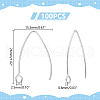 Unicraftale 304 Stainless Steel Earring Hooks STAS-UN0058-95P-3