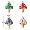 8Pcs 4 Colors Autumn Theme Rack Plating Alloy Enamel Pendants ENAM-YW0003-35-3